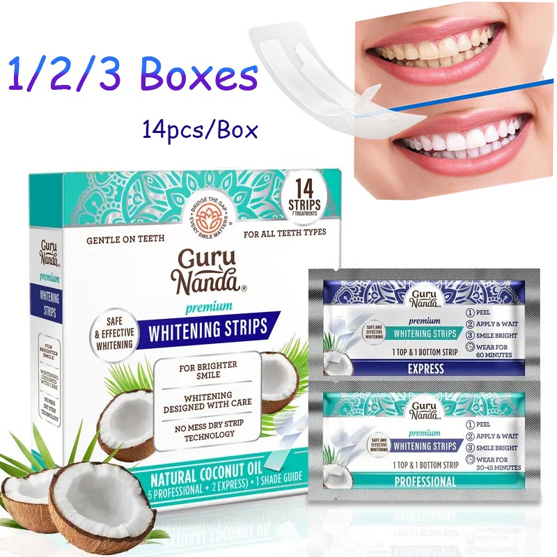 Teeth Whitening Retainer - 14pcs/kotak Strip Pemutih Gigi Minyak Kelapa,