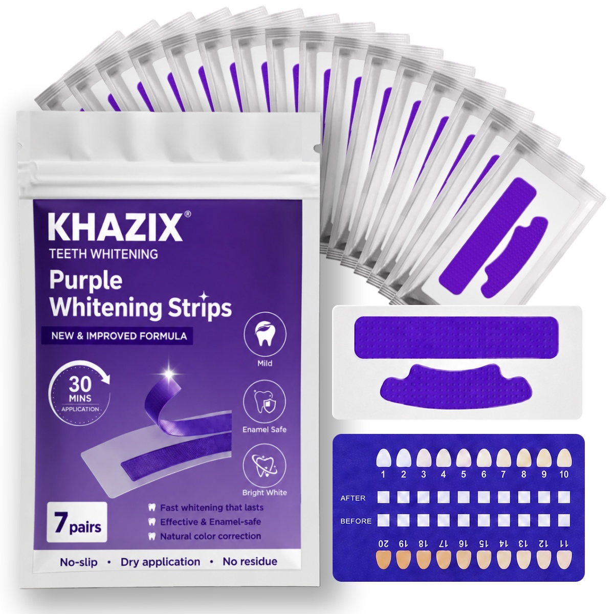 Teeth Whitening Retainer - 7 pasang Strip Pemutih Gigi untuk