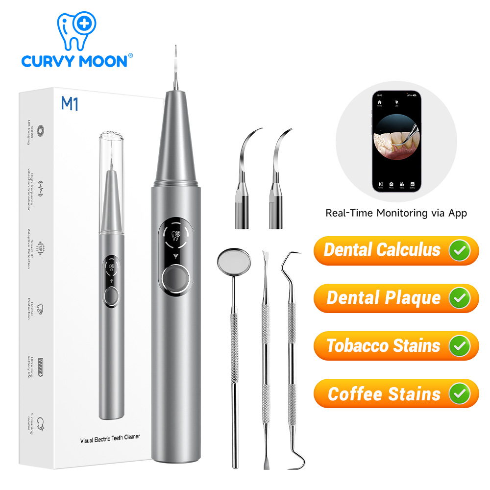 Teeth Whitening Uk - CURVY MOON Pembersih Gigi Ultrasonik Elektrik