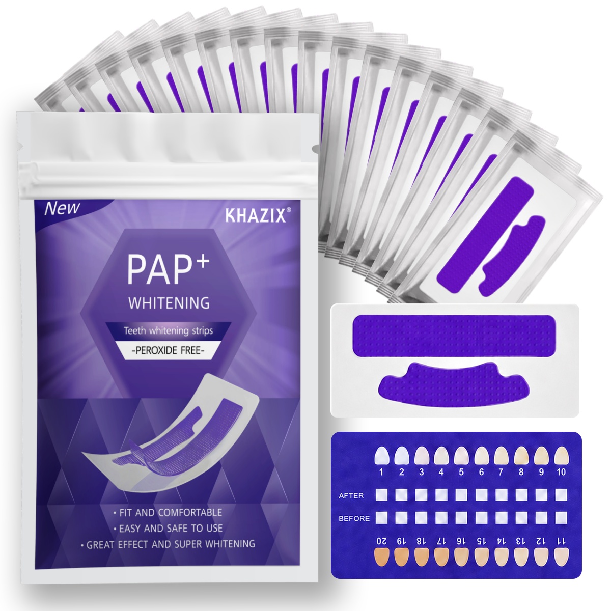Teeth Whitening Retainer - 7 pasang Strip Pemutih Gigi untuk