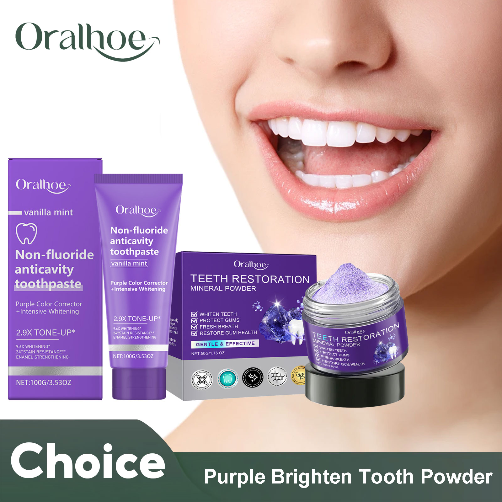 Teeth Whitening Flash - Bubuk Mineral restorasi gigi, pasta gigi