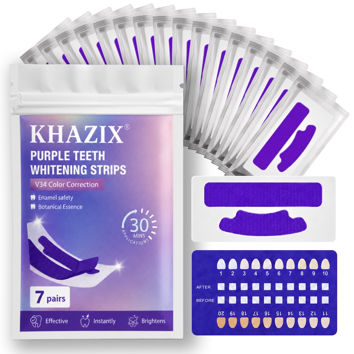 Teeth Whitening Retainer - 1/7 pasang Strip Pemutih Gigi untuk