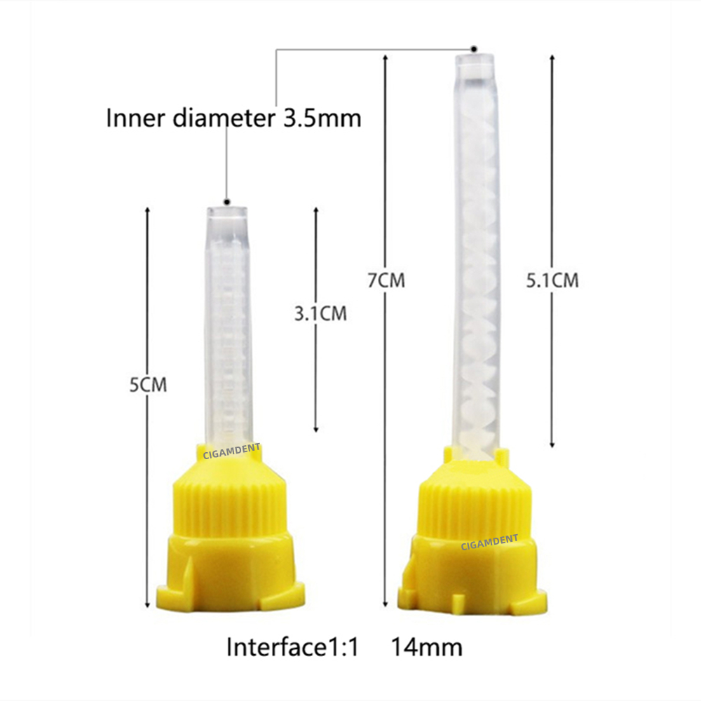 Teeth Whitening Gel Syringes - 50 buah kepala pencampur pengangkat pistol
