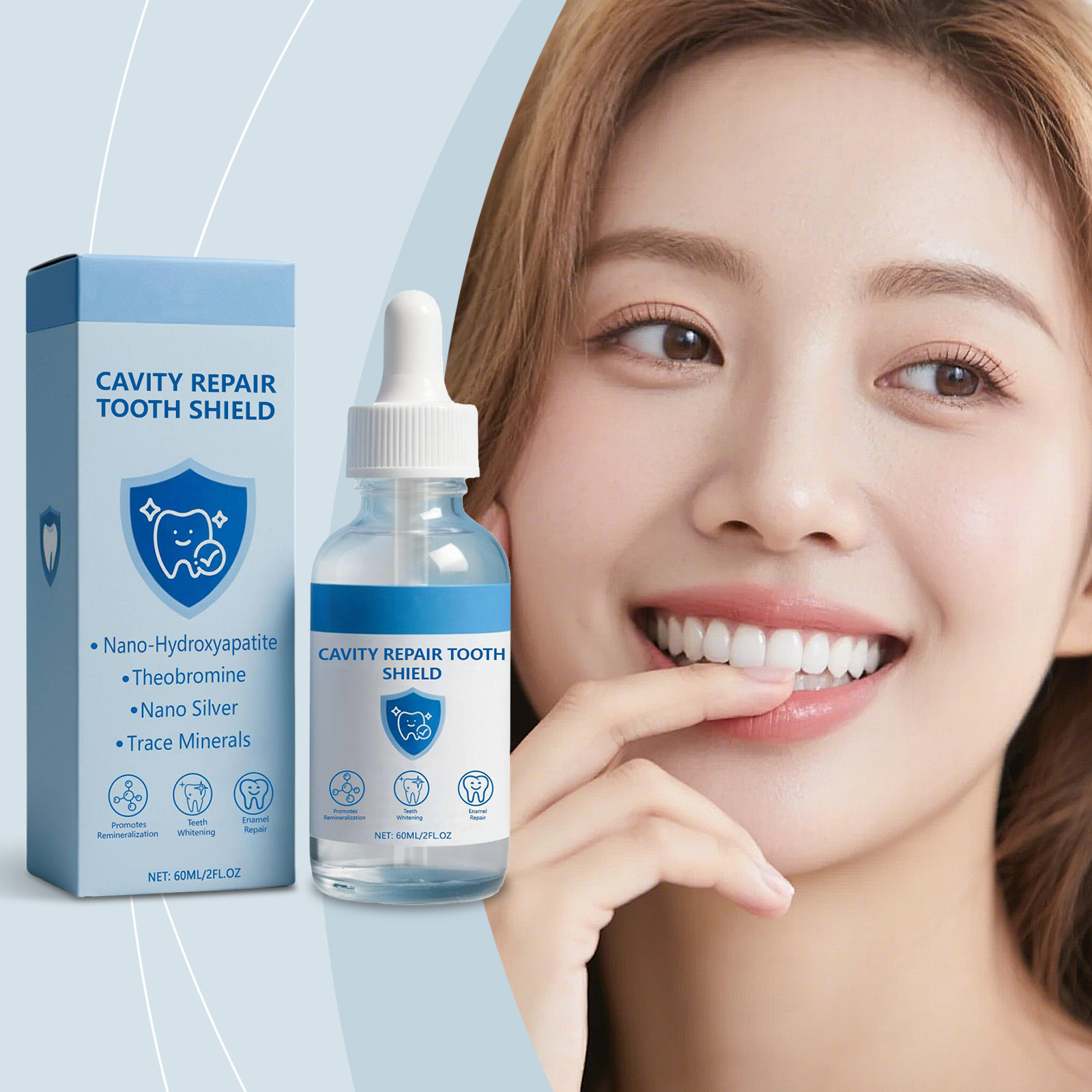 Teeth Whitening And Stain Removal - 60ml Pemoles Pemutih Gigi Perbaikan Rongga