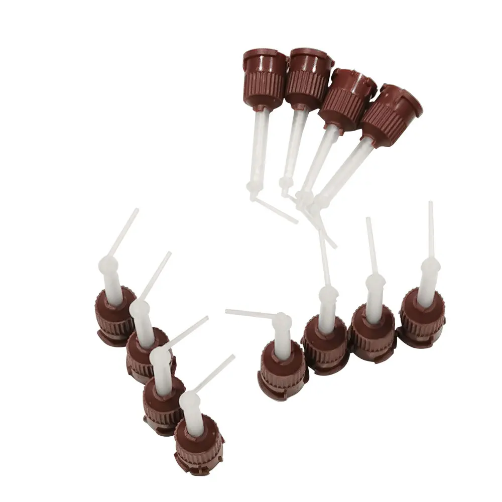 Teeth Whitening Gel Syringes - 100 pcs Tip Pencampur Coklat Bahan