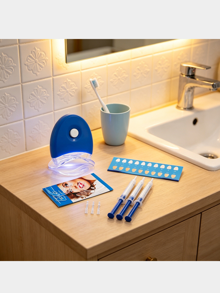 Teeth Whitening Gel Syringes - Glorysmile Teeth Kit - Lampu LED,