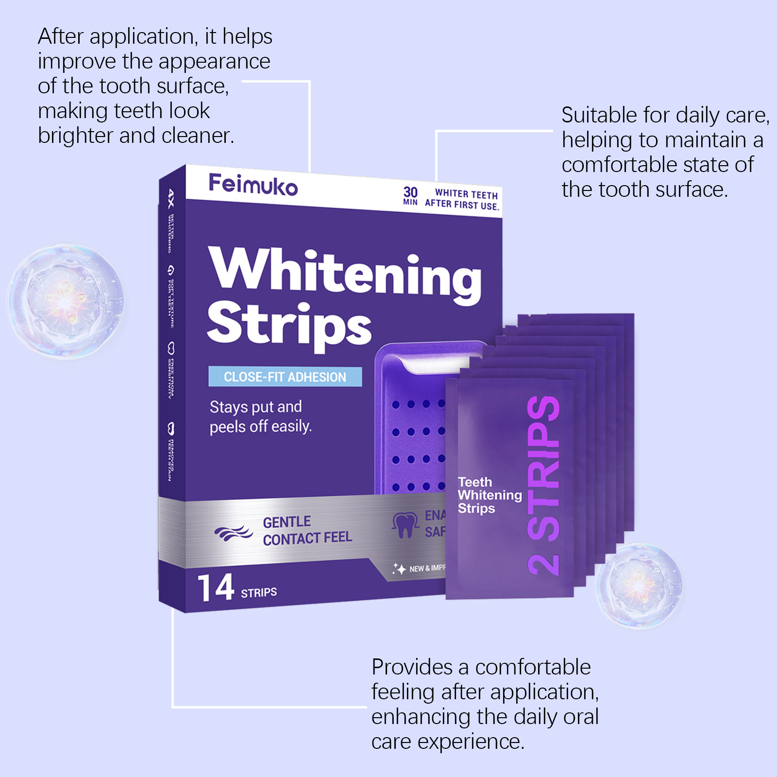 Strip Pemutih Gigi Ungu Berkil - Teeth Whitening Retainer ulasan dan harga