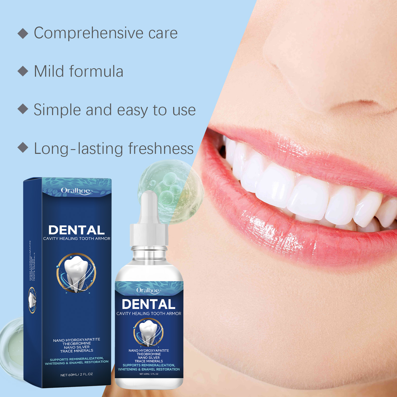 Serum Pemutih Gigi Oralhoe Cai - Teeth Whitening And Stain Removal ulasan dan harga