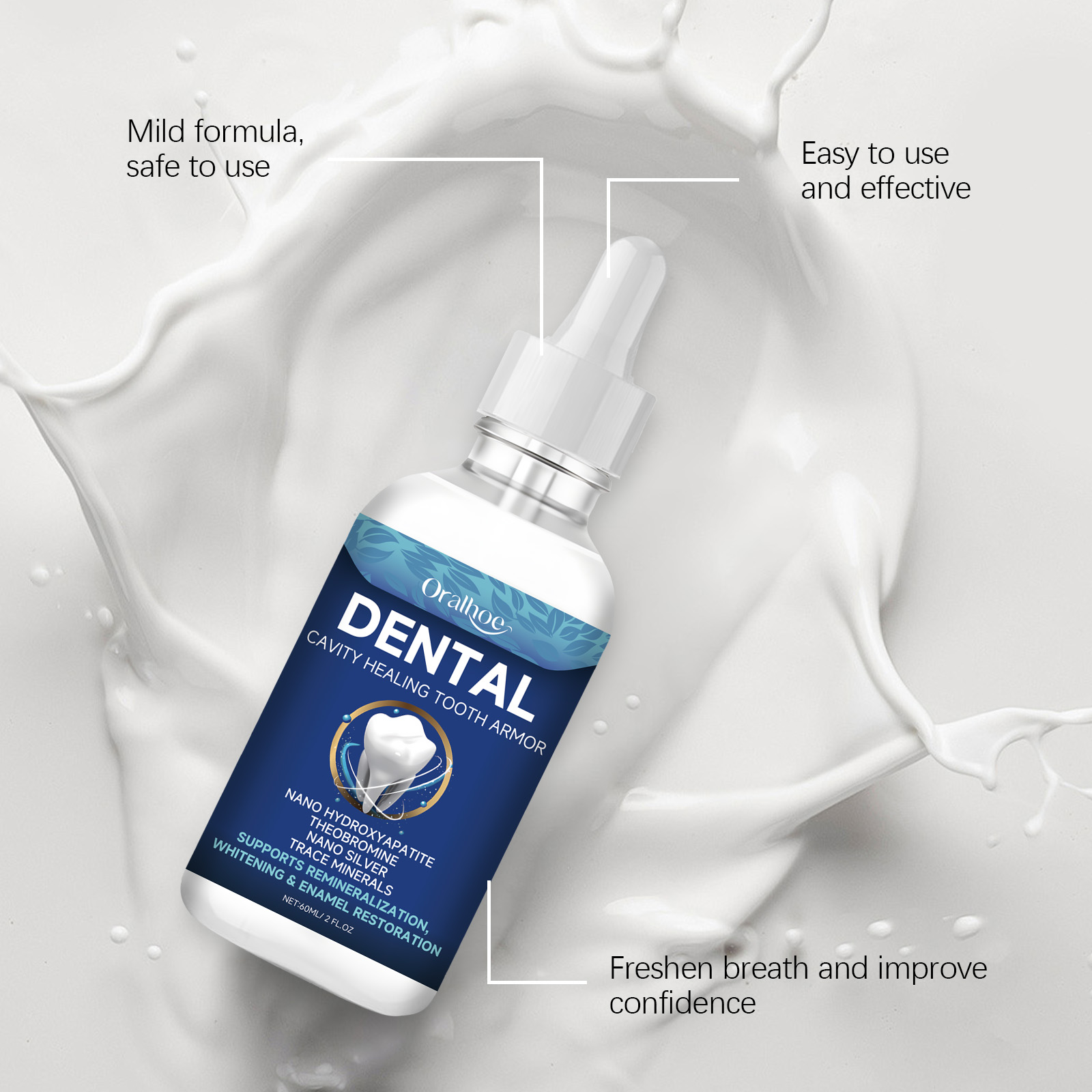 Serum Pemutih Gigi Oralhoe Cai - Teeth Whitening And Stain Removal ulasan dan harga