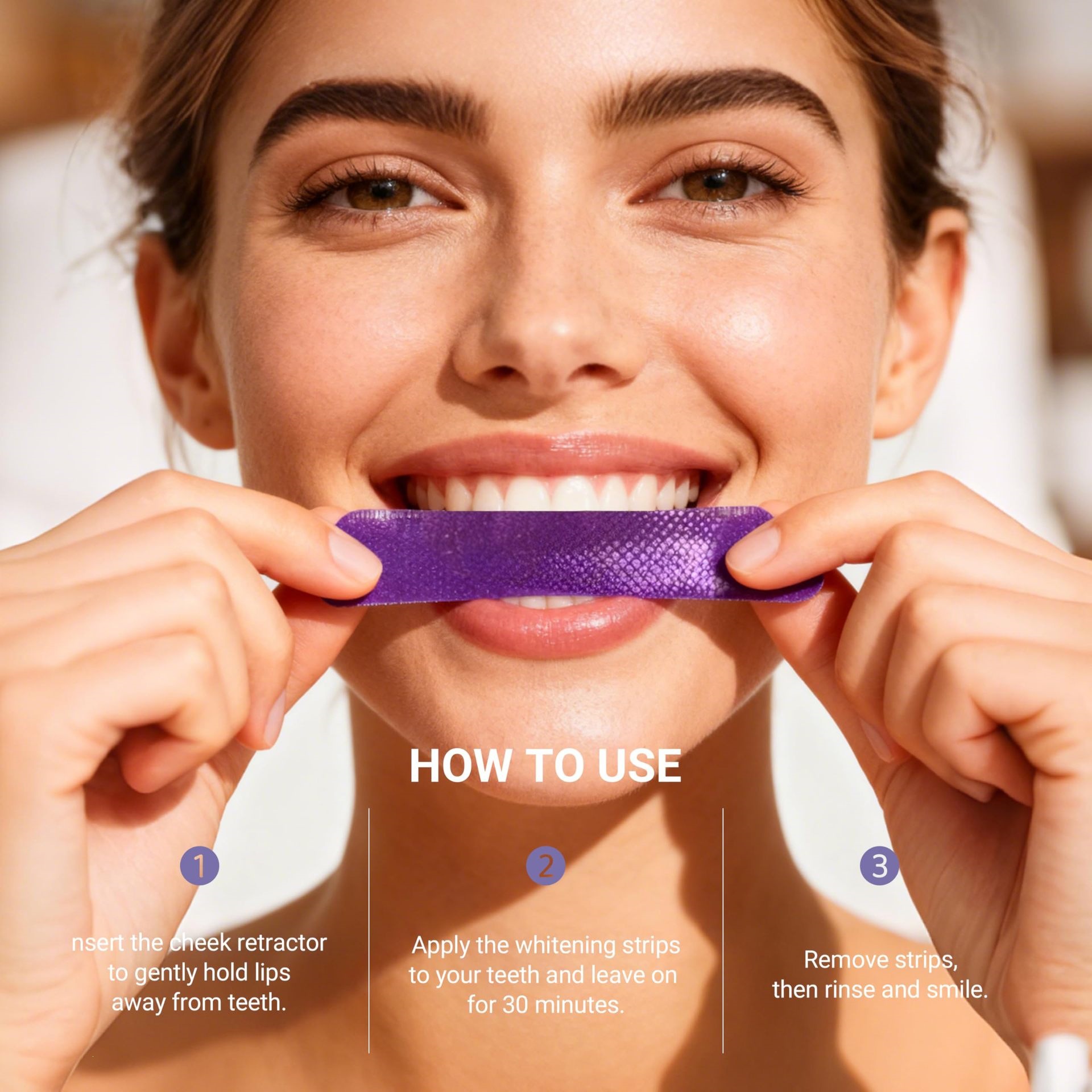 Strip Pemutih Gigi Ungu 14pcs  - Teeth Whitening Retainer ulasan dan harga