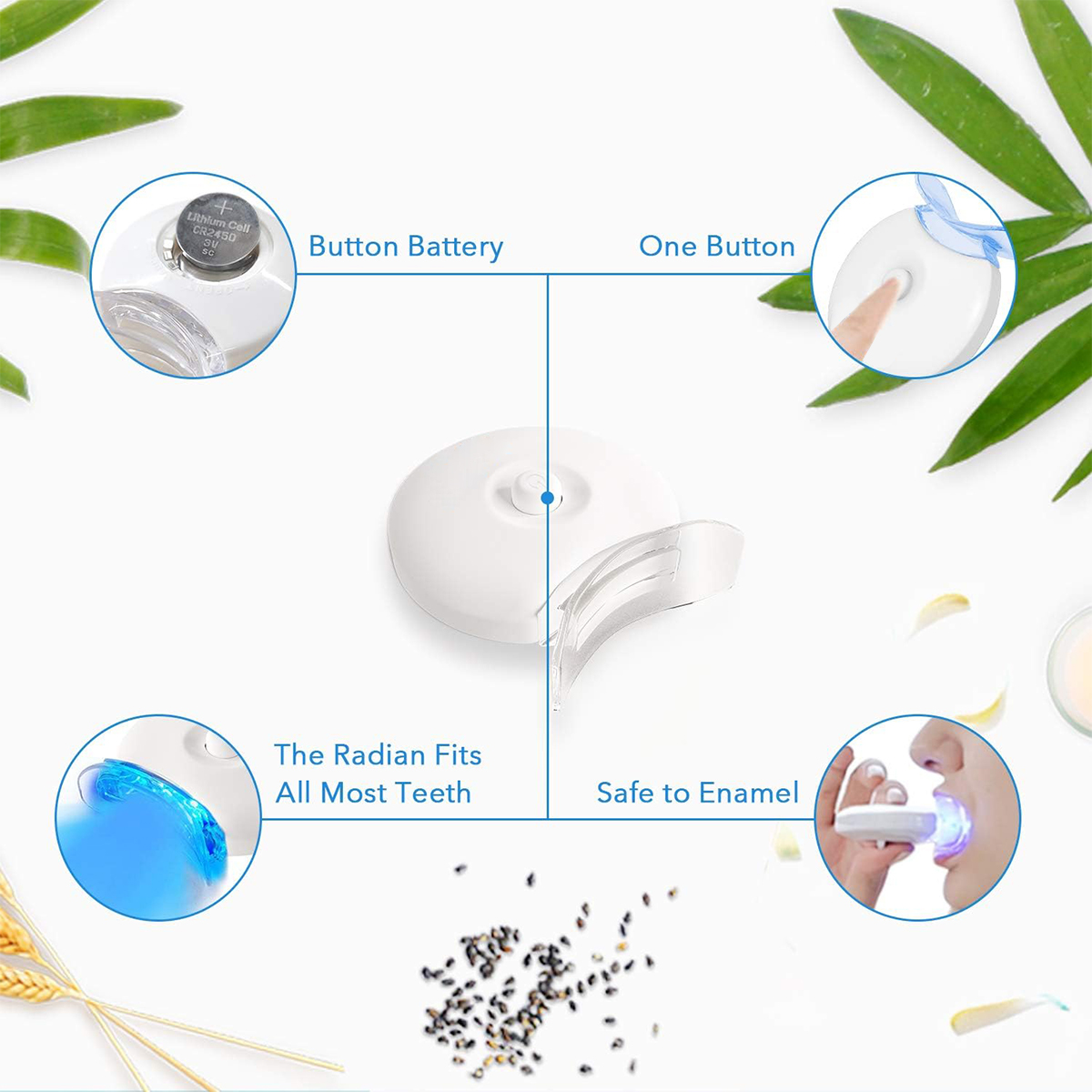 Kit pemutih gigi-5X lampu LED  - Teeth Whitening And Stain Removal ulasan dan harga
