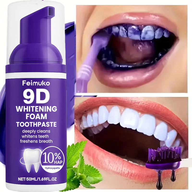 Pasta Gigi Pemutih Gigi Ungu 9 - Teeth Whitening Cream ulasan dan harga