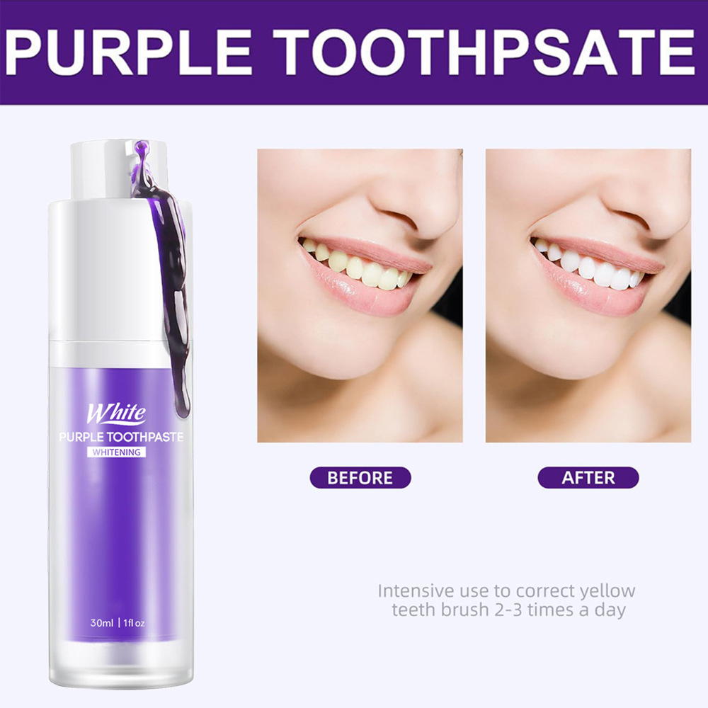 Pasta Gigi Pemutih Ungu 30ml P - Teeth Whitening Cream ulasan dan harga