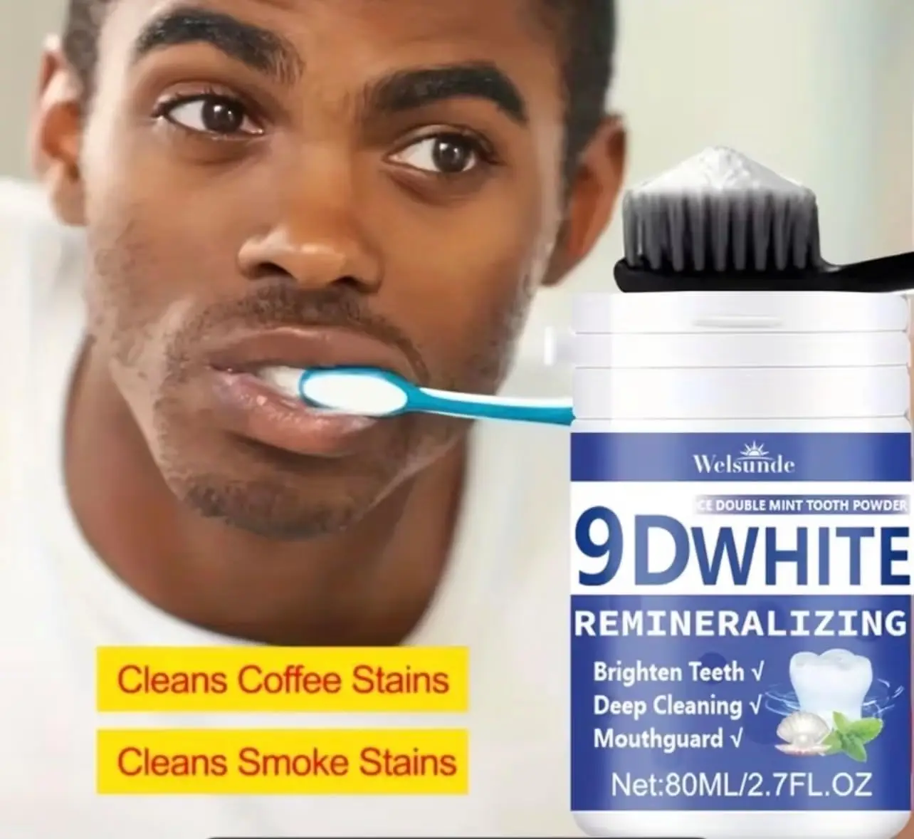Bubuk Gigi Hidroksiapatit Remi - Teeth Whitening Flash ulasan dan harga