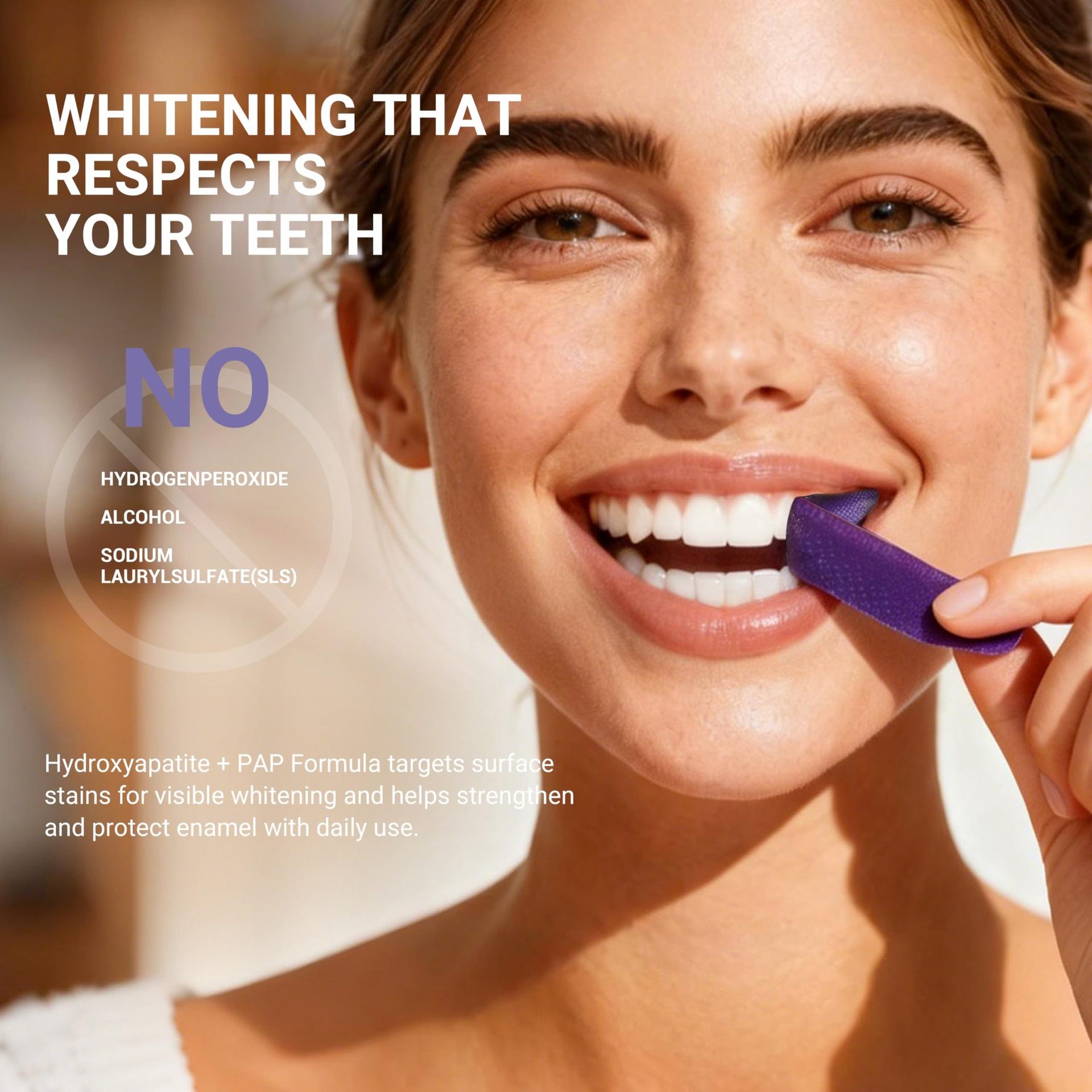 Strip Pemutih Gigi Ungu 14pcs  - Teeth Whitening Retainer ulasan dan harga